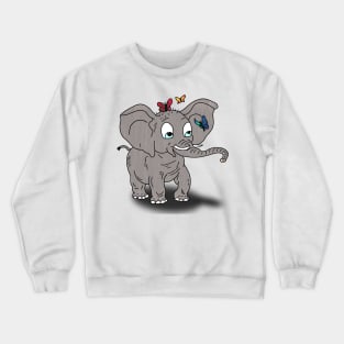 The Elephant and the Butterflies Crewneck Sweatshirt